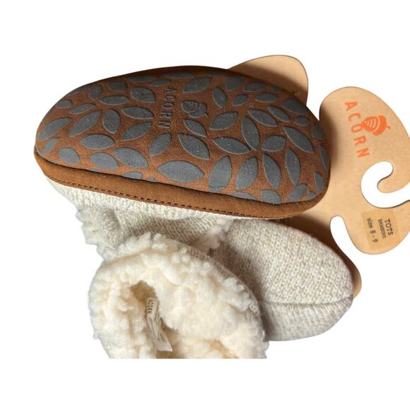 Acorn Kids Easy Bootie Ragg Slipper: Cozy Wool, Memory Foam, SZ 8/9 - Picture 4 of 5